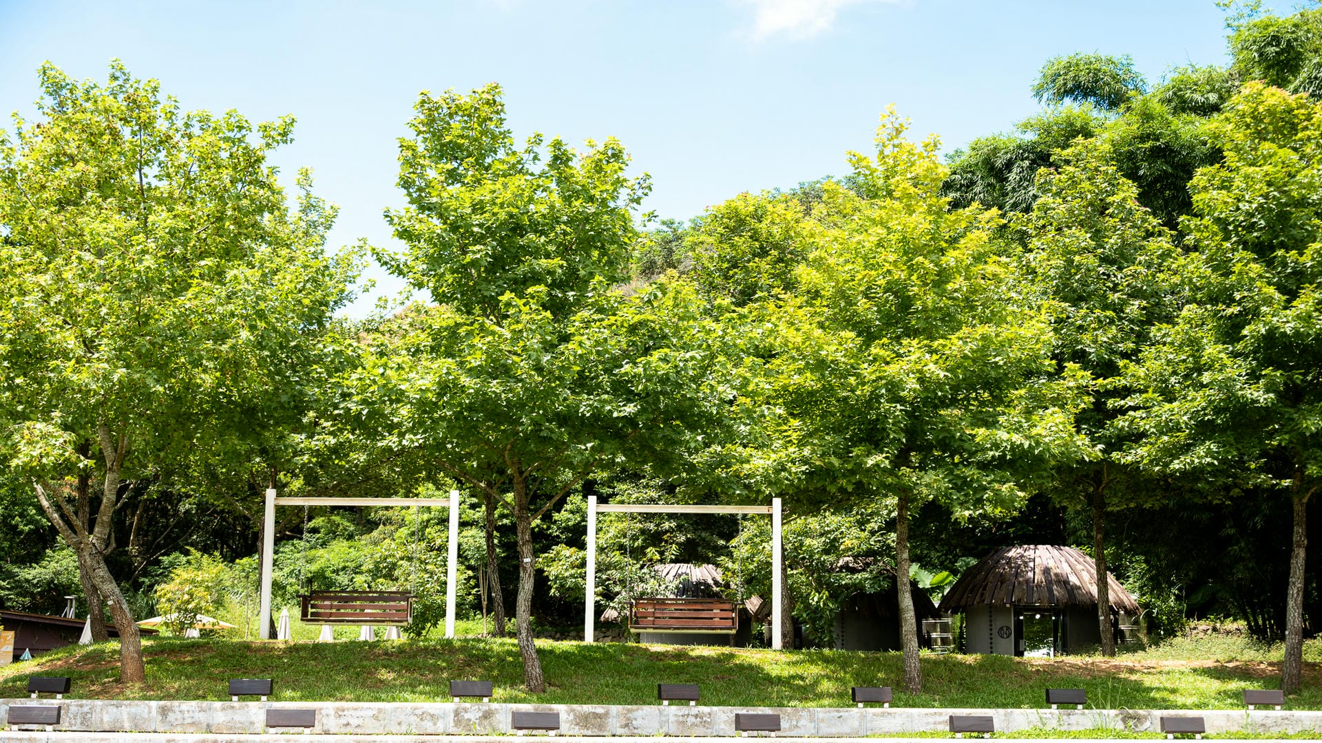 2025桃園景點 大有梯田生態公園 桃園親子景點 戲水區、超長溜滑梯、滑索、沙坑 停車場